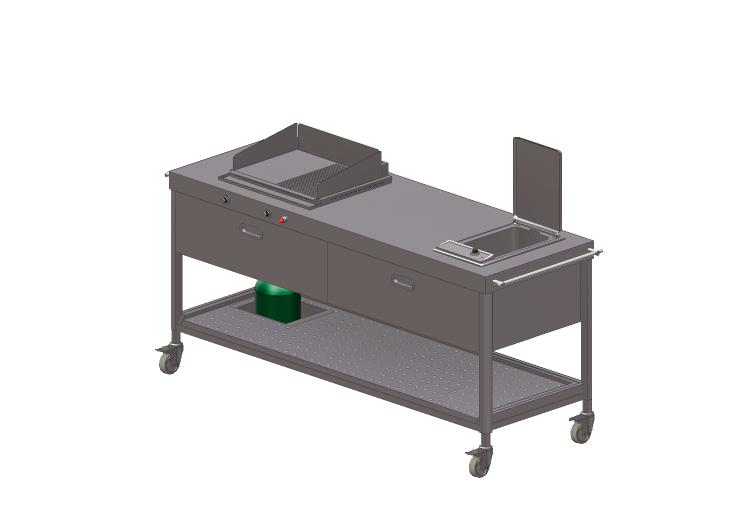 Cucine 3D - Grill a gas con friggitrice - Alpes Inox -... Cucine 3D - Grill a gas con friggitrice - Alpes Inox -...