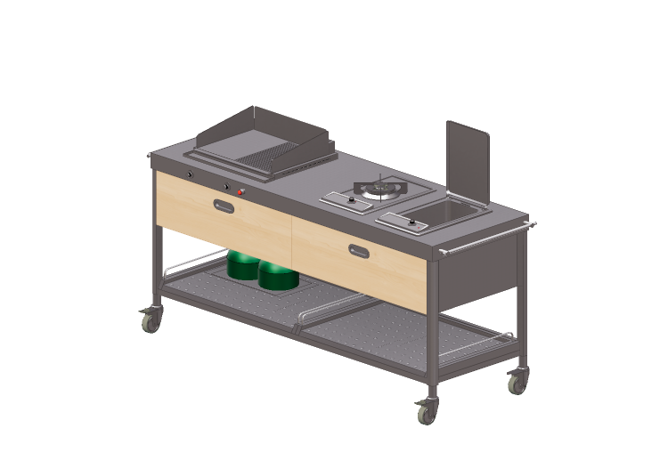 Cocinas 3D - Barbacoas de gas con freidora y fuegos - Alpes... Cocinas 3D - Barbacoas de gas con freidora y fuegos - Alpes...