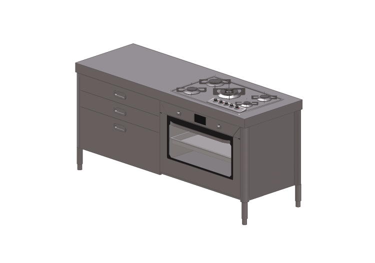 Cuisine 3D - Élément de cuisine - Alpes Inox - Alpes Inox Cuisine 3D - Élément de cuisine - Alpes Inox - Alpes Inox