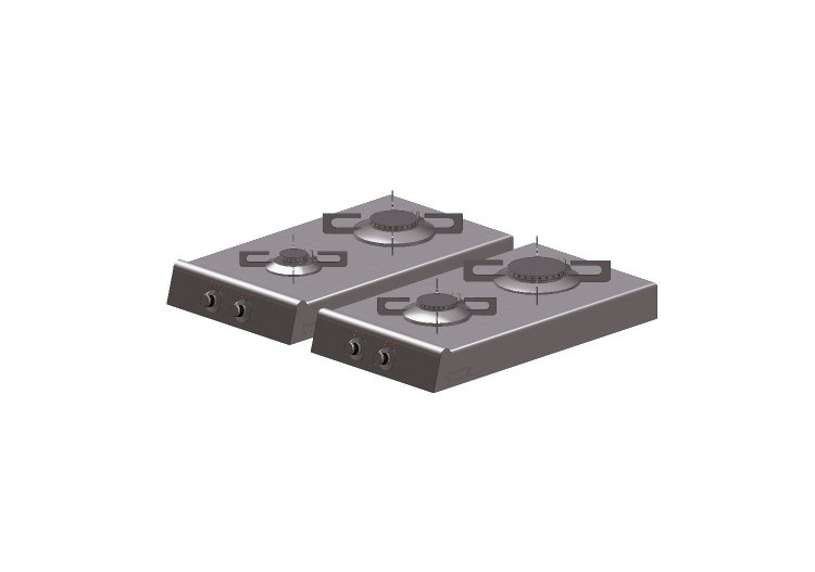 Elettrodomestici 3D - Fornelli a gas - Alpes Inox -... Elettrodomestici 3D - Fornelli a gas - Alpes Inox -...