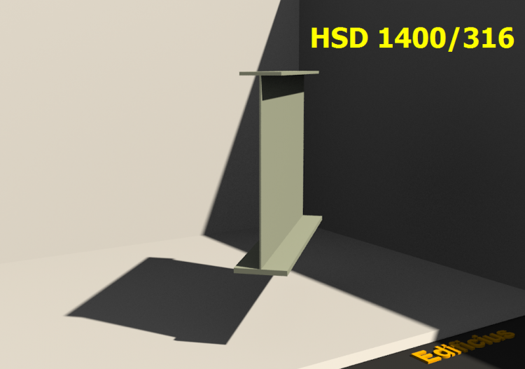 Perfis soldados 3D - HSD 1400/316 - ACCA software