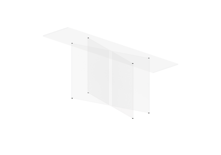 Tables 3D - Table consolle en verre - Artzzi - Linha -... Tables 3D - Table consolle en verre - Artzzi - Linha -...