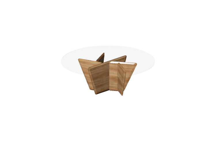 Mesas 3D - Mesa de madeira e vidro - Artzzi - Papilo -... Mesas 3D - Mesa de madeira e vidro - Artzzi - Papilo -...
