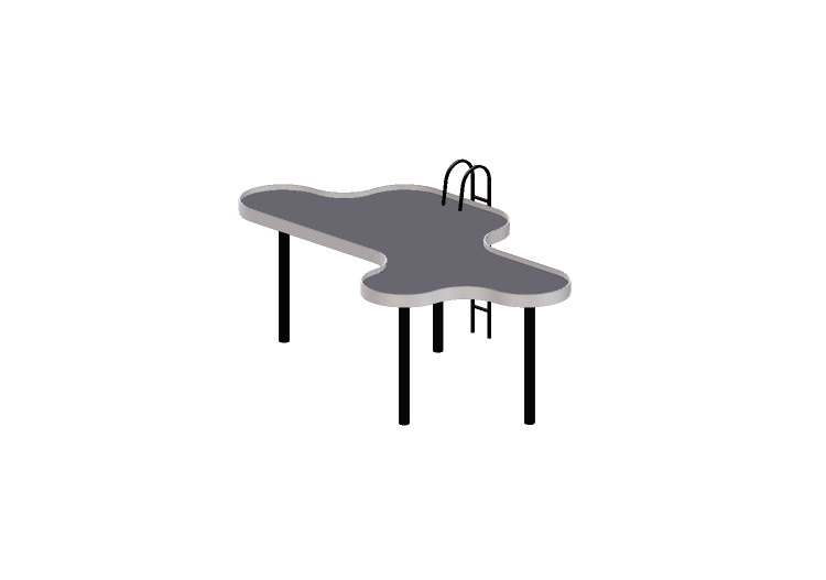 Mesas 3D - Mesita de metal - Artzzi - Swimmingpool - ARTZZI Mesas 3D - Mesita de metal - Artzzi - Swimmingpool - ARTZZI