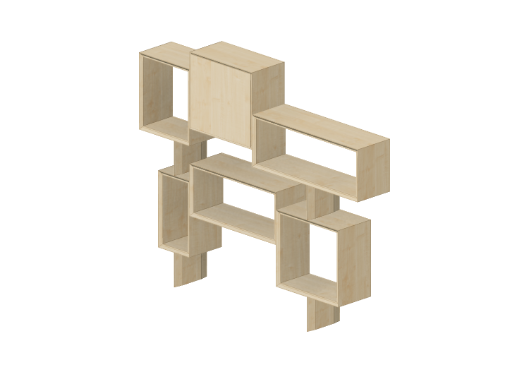 3D Bücherregal und Behälter - Bücherregal aus Holz - Artzzi... 3D Bücherregal und Behälter - Bücherregal aus Holz - Artzzi...